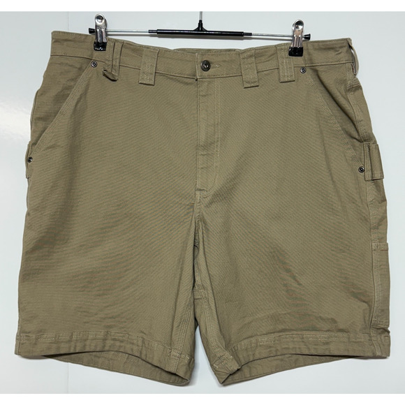 Duluth Shorts Mens 40 Tan Flex Fire Hose Cargo Stretch Workwear Actual 39X9 - Picture 1 of 5